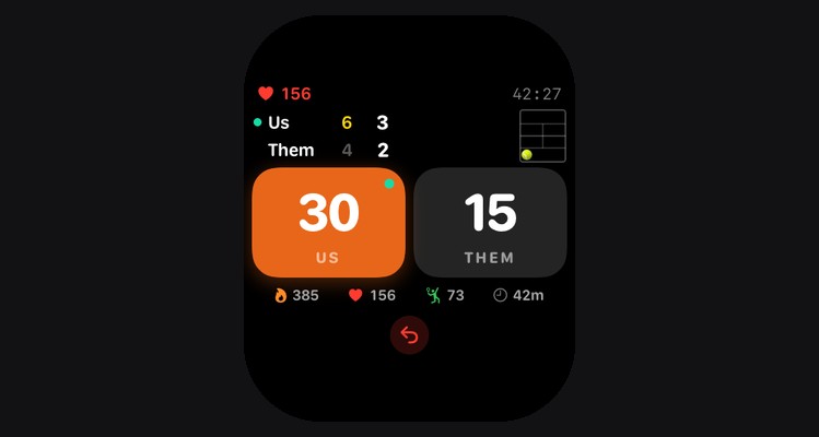 Live score on Apple Watch