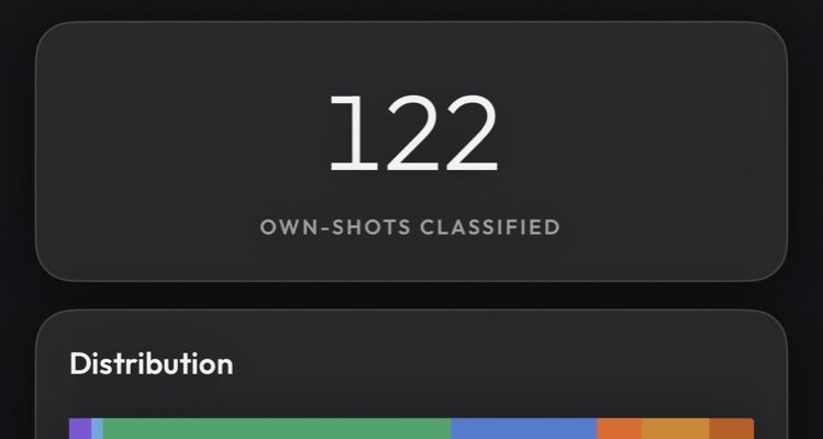 Shot types breakdown